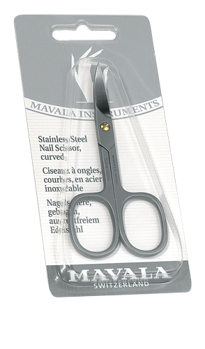 Stainless Steel Nail Scissors, curved — 