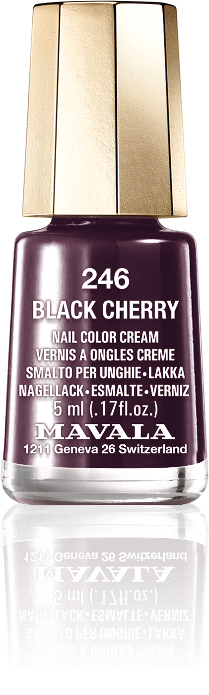 Black Cherry — Un negro con tono rojo violáceo