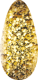 Gold Fizz — Destellos dorados que reflejan la cálida luz de las velas